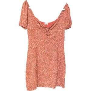 Nordstrom Ditsy Pink Multi Floral tie front Minidress BP MEDIUM M NEW NWT summer